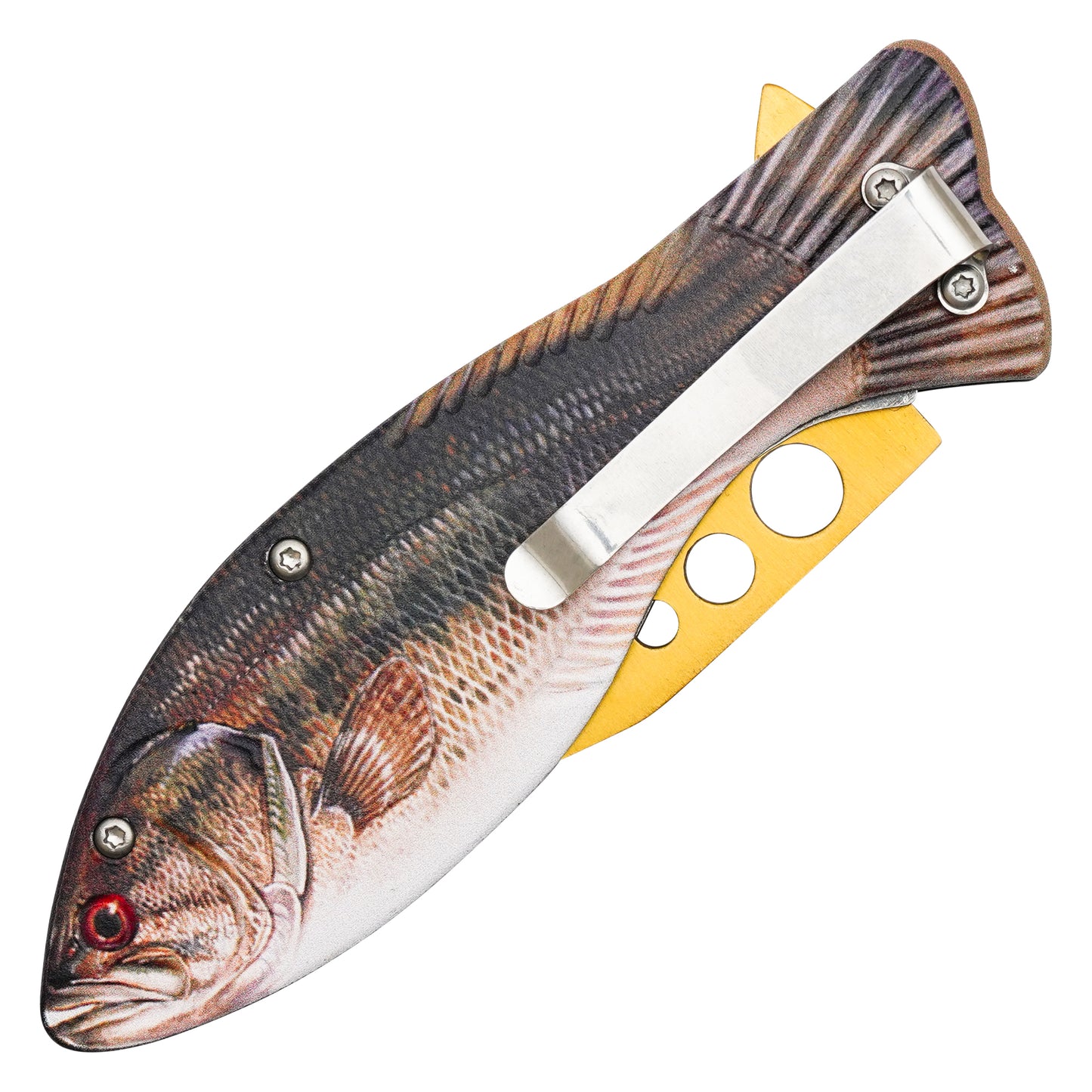 Wartech - 7.75" Largemouth Bass | Spring Assisted Pocket Knife