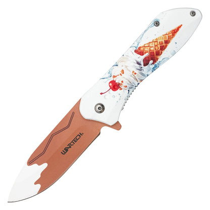 Wartech - 7.75" Ice Cream Cone | Spring Assisted Pocket Knife