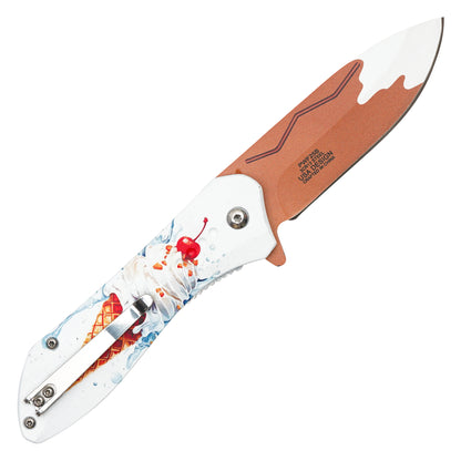 Wartech - 7.75" Ice Cream Cone | Spring Assisted Pocket Knife