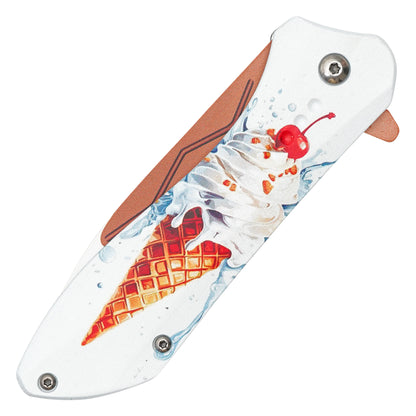 Wartech - 7.75" Ice Cream Cone | Spring Assisted Pocket Knife