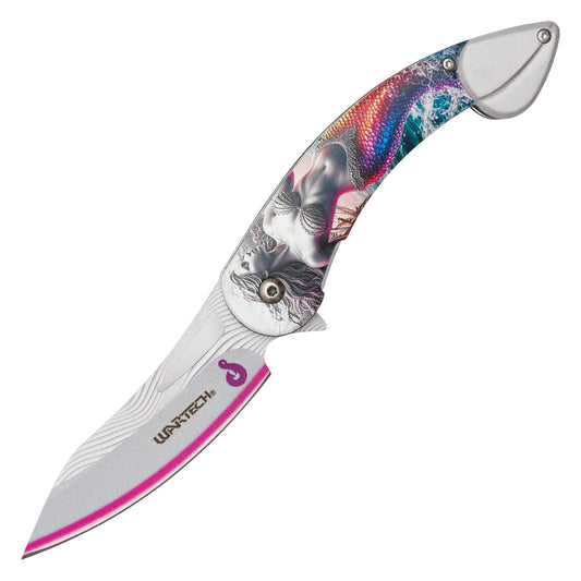 Wartech - 8" Rainbow Mermaid | Spring Assisted Pocket Knife