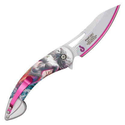 Wartech - 8" Rainbow Mermaid | Spring Assisted Pocket Knife
