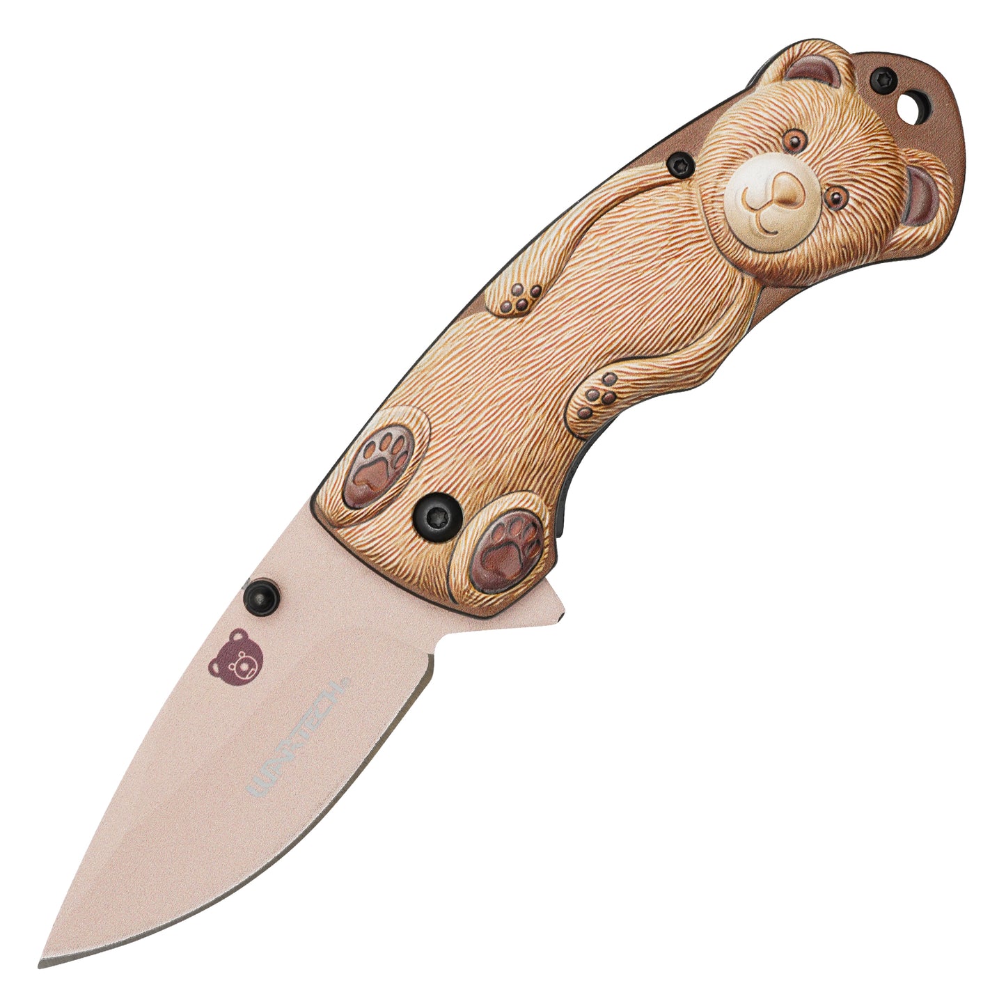 Wartech - 6.75" Brown Bear 3D | Spring Assisted Pocket Knife