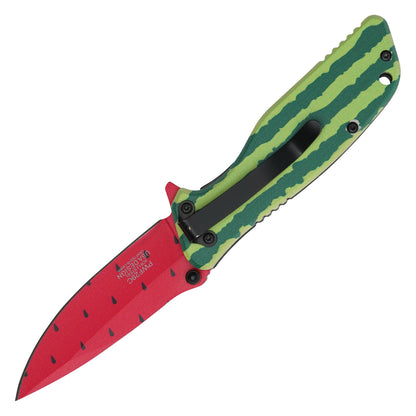 Wartech - 7" Watermelon Rush Graphic | Spring Assisted Pocket Knife