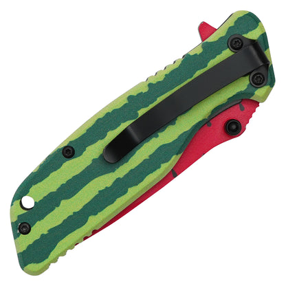 Wartech - 7" Watermelon Rush Graphic | Spring Assisted Pocket Knife