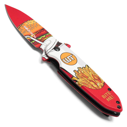 Wartech - 7.25" Burger Combo | Spring Assisted Pocket Knife