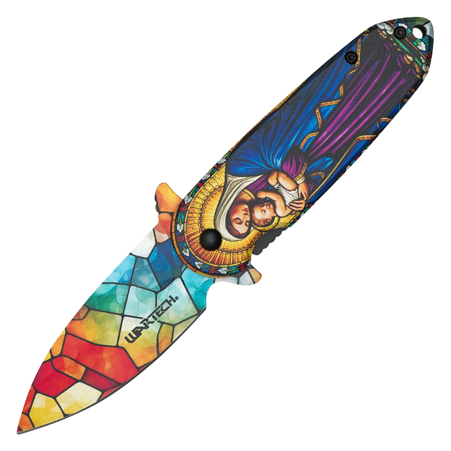 Wartech - 7.25" Holy Mary | Spring Assisted Pocket Knife
