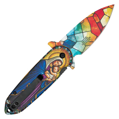 Wartech - 7.25" Holy Mary | Spring Assisted Pocket Knife