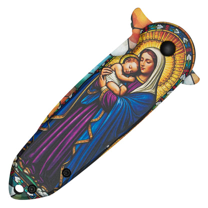 Wartech - 7.25" Holy Mary | Spring Assisted Pocket Knife