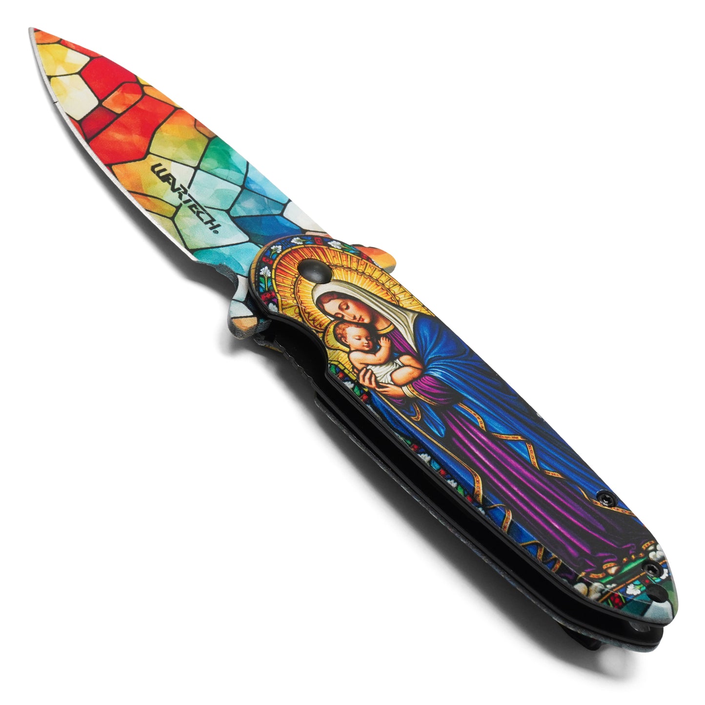 Wartech - 7.25" Holy Mary | Spring Assisted Pocket Knife