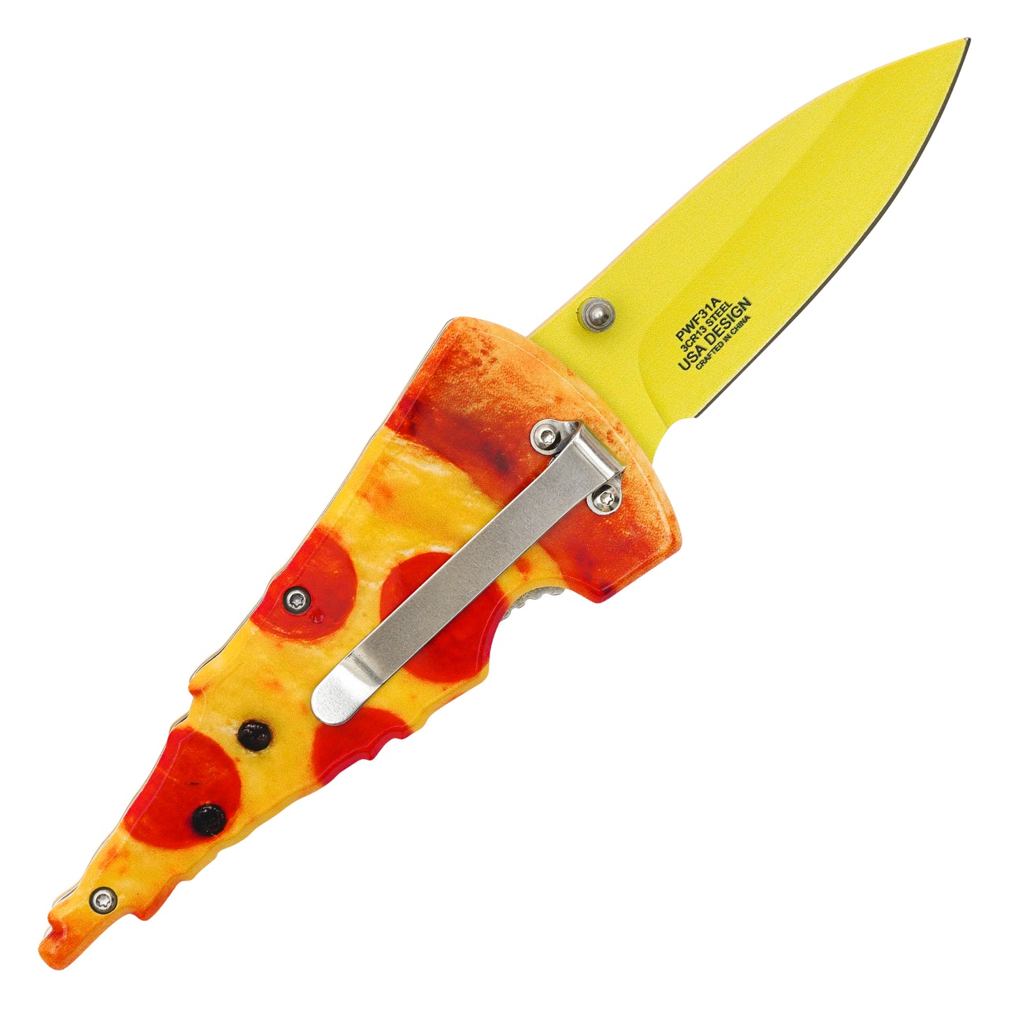 Wartech - 7.5" Pepperoni Pizza | Spring Assisted Pocket Knife