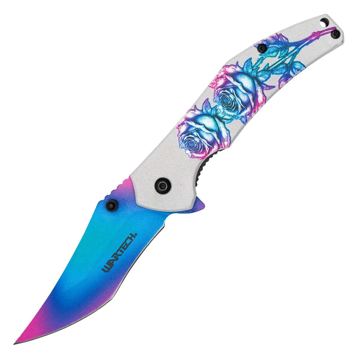 Wartech - 7.75" Neon Rose | Spring Assisted Pocket Knife