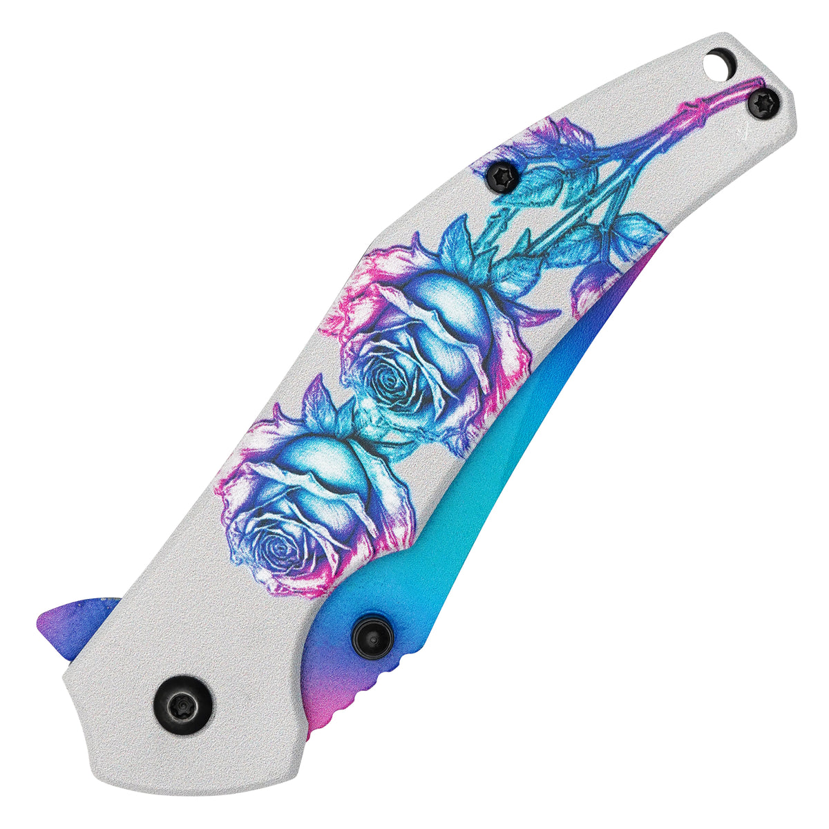 Wartech - 7.75" Neon Rose | Spring Assisted Pocket Knife