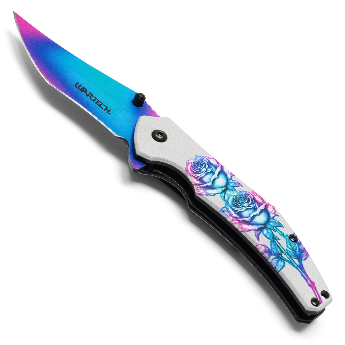 Wartech - 7.75" Neon Rose | Spring Assisted Pocket Knife