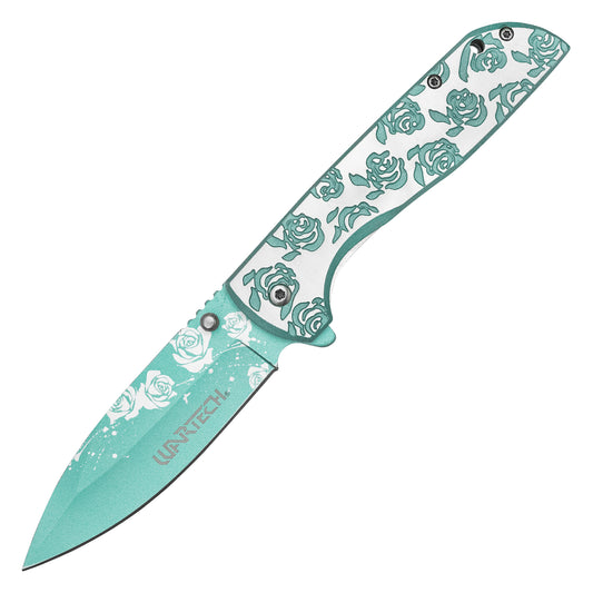 Wartech - 8.25" Blue Rose | Spring Assisted Pocket Knife