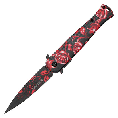 Wartech - 8.25" Crimson Rose | Spring Assisted Pocket Knife