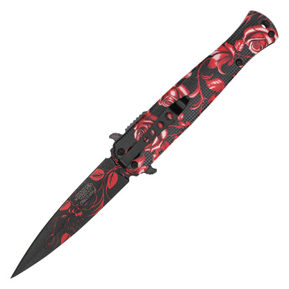 Wartech - 8.25" Crimson Rose | Spring Assisted Pocket Knife