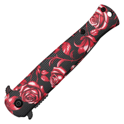 Wartech - 8.25" Crimson Rose | Spring Assisted Pocket Knife