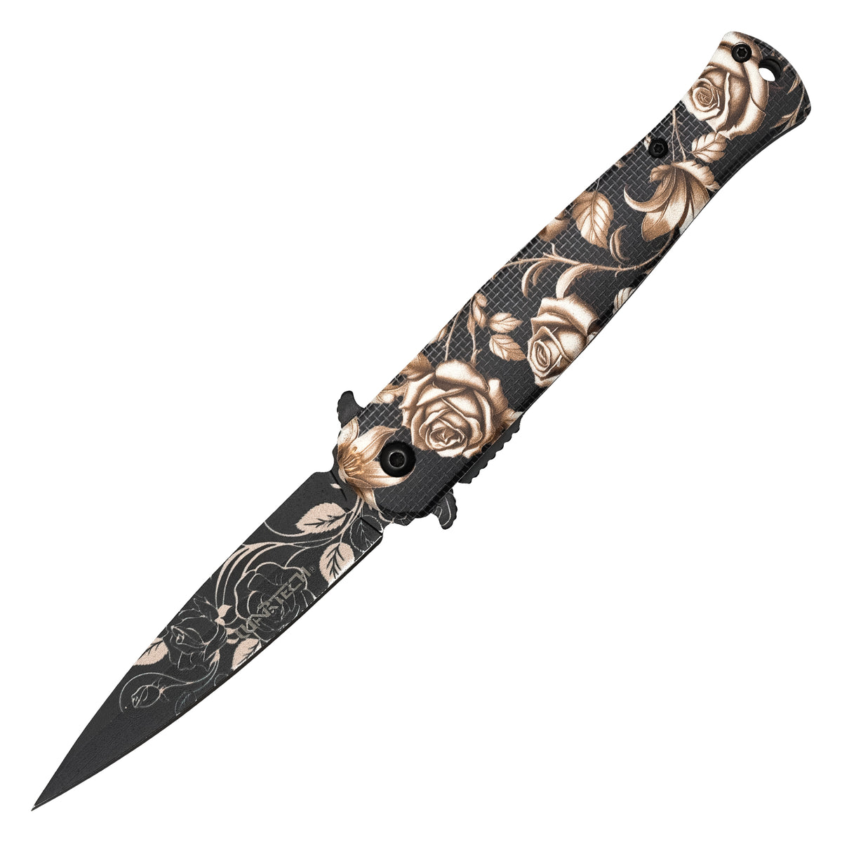 Wartech - 8.25" Golden Rose | Spring Assisted Pocket Knife