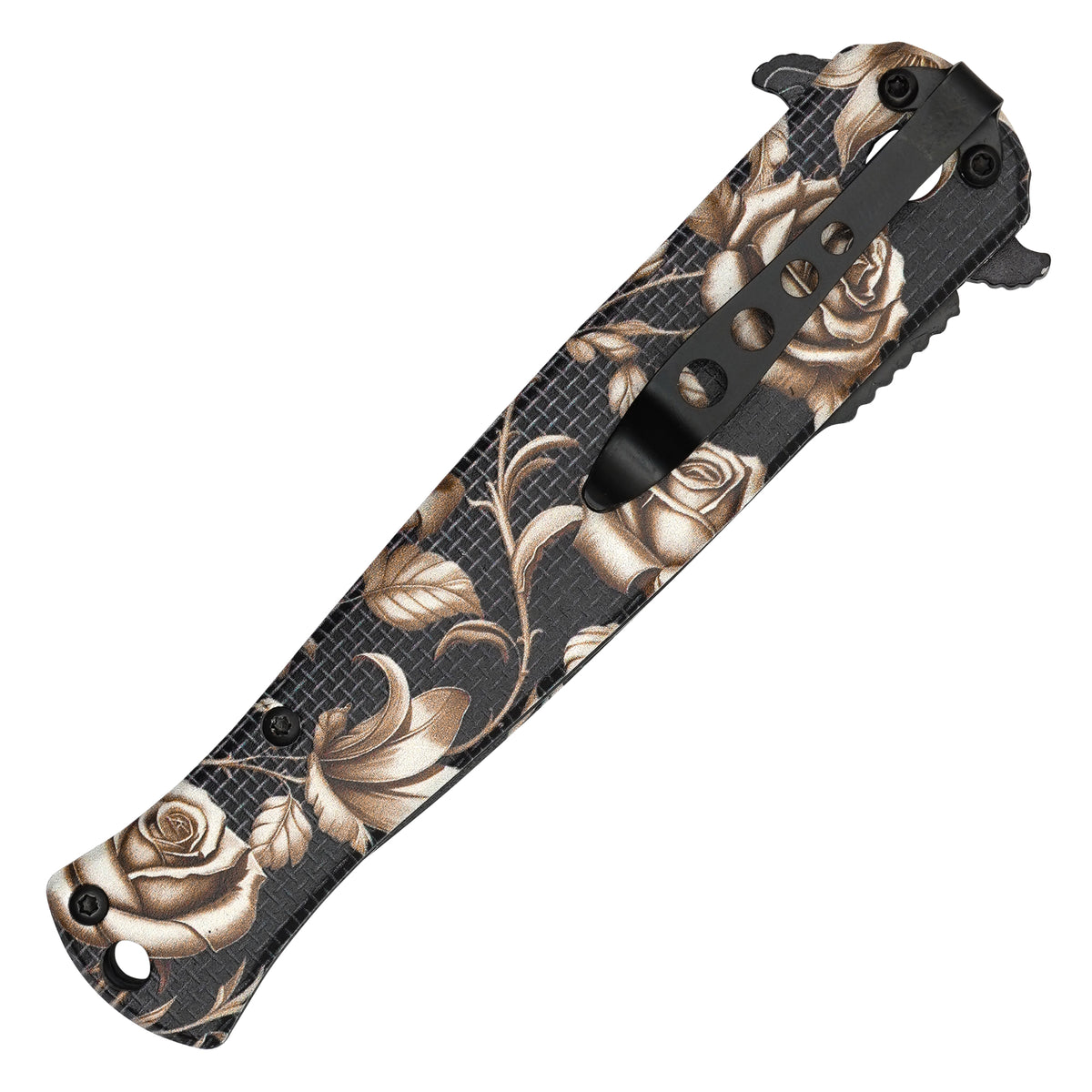 Wartech - 8.25" Golden Rose | Spring Assisted Pocket Knife
