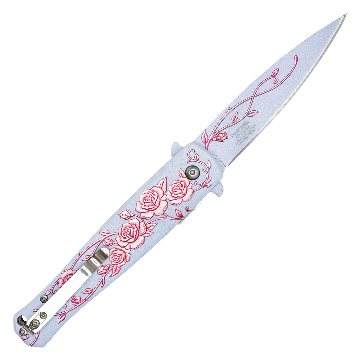 Wartech - 8.75" Blush Rose | Spring Assisted Pocket Knife