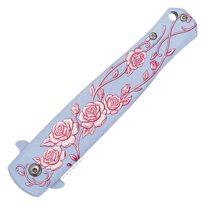 Wartech - 8.75" Blush Rose | Spring Assisted Pocket Knife