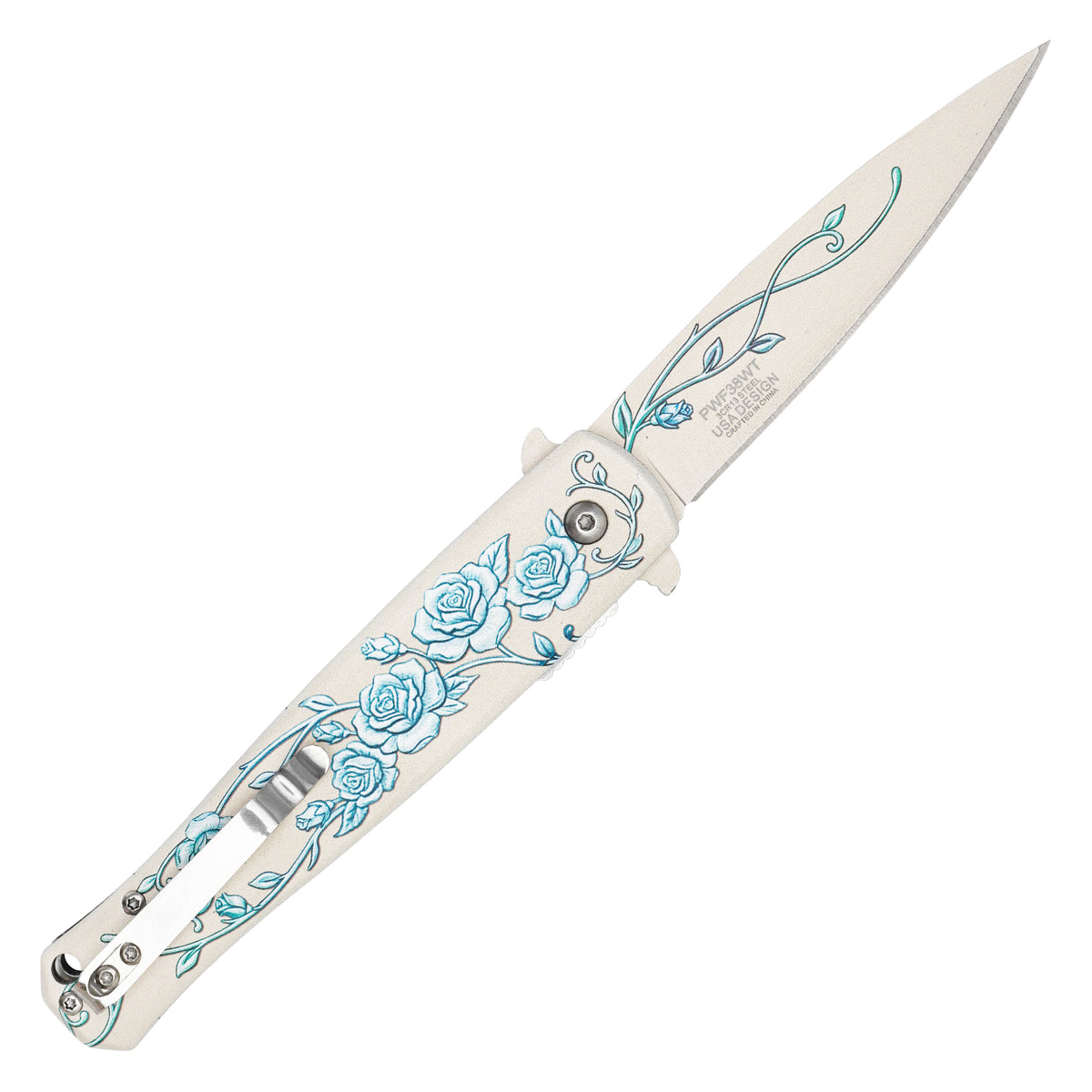 Wartech - 8.75" Winter Rose | Spring Assisted Pocket Knife