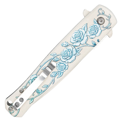 Wartech - 8.75" Winter Rose | Spring Assisted Pocket Knife