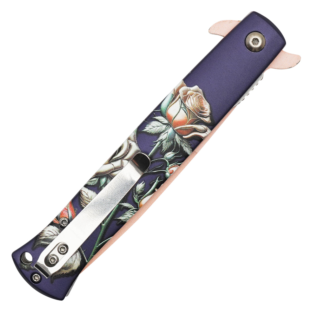 Wartech - 9" Midnight Rose Stiletto | Spring Assisted Pocket Knife