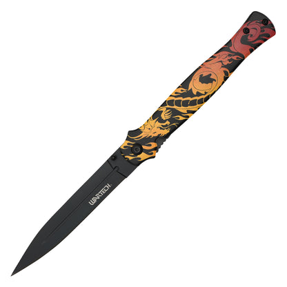 Wartech - 9" Fire Dragon | Spring Assisted Pocket Knife