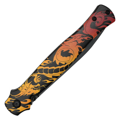 Wartech - 9" Fire Dragon | Spring Assisted Pocket Knife