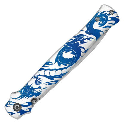 Wartech - 9" Frost Dragon | Spring Assisted Pocket Knife