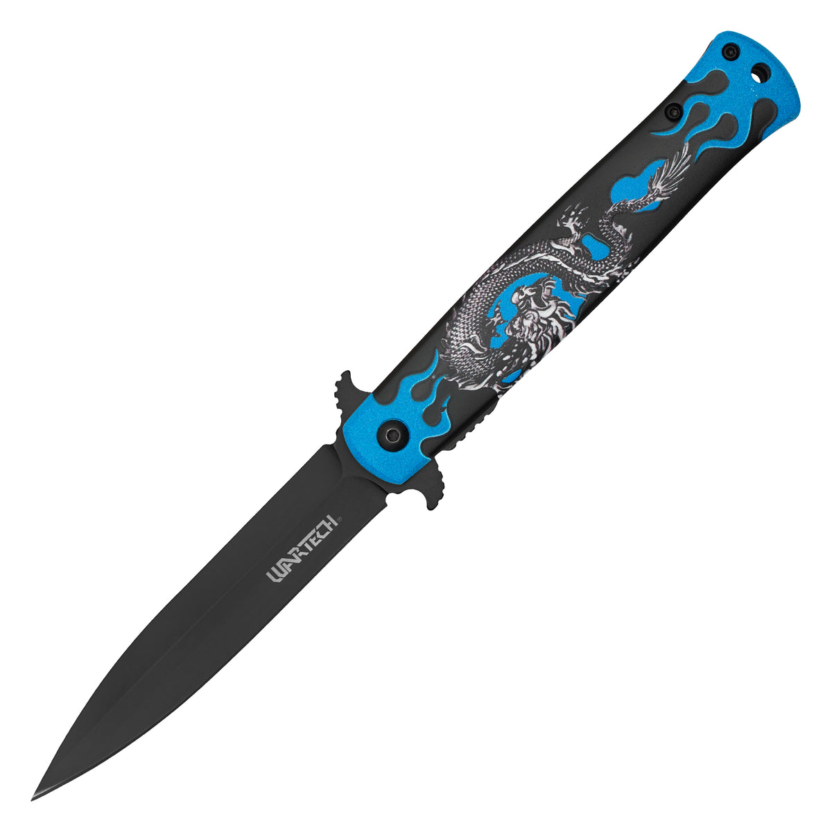 Wartech - 9" Blue Dragonfire | Spring Assisted Pocket Knife