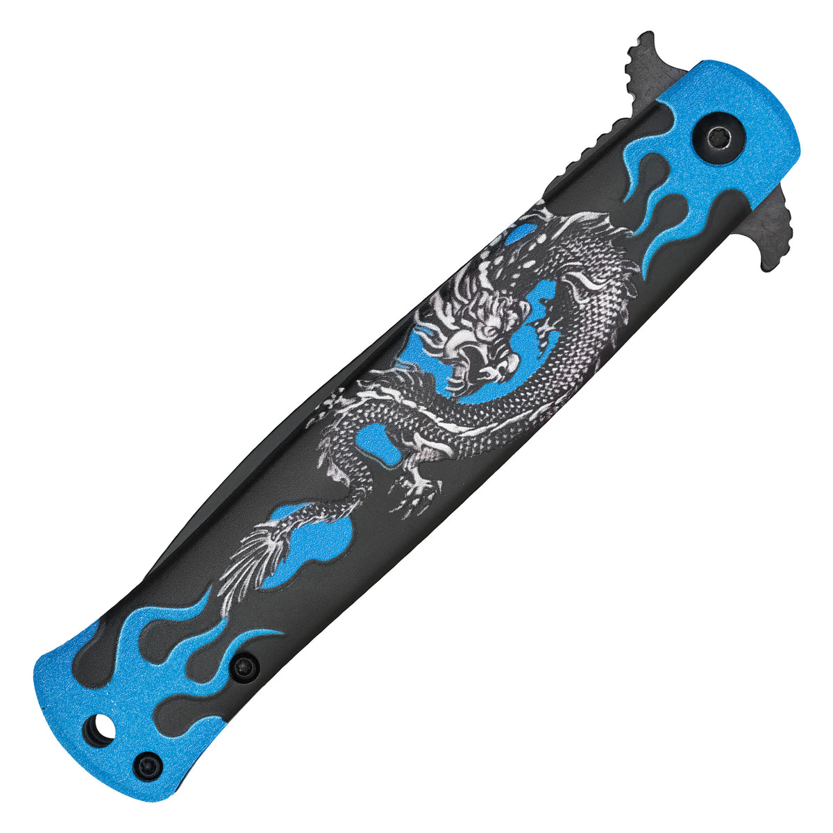 Wartech - 9" Blue Dragonfire | Spring Assisted Pocket Knife