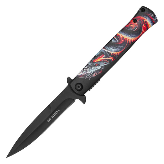 Wartech - 8.25" Inferno Dragon | Spring Assisted Pocket Knife