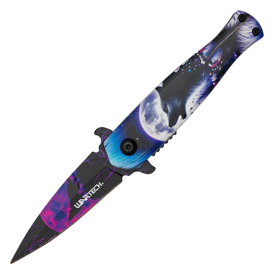 Wartech - 6.25" Moon Wolf | Spring Assisted Pocket Knife