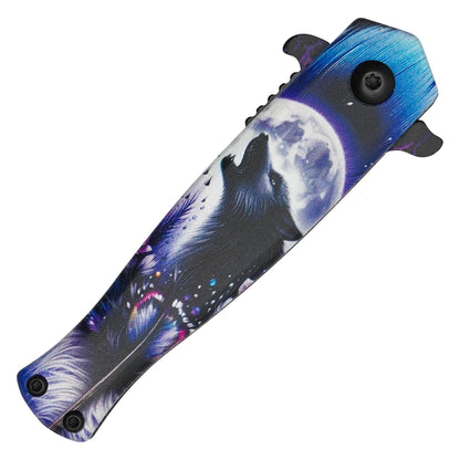 Wartech - 6.25" Moon Wolf | Spring Assisted Pocket Knife