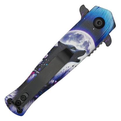 Wartech - 6.25" Moon Wolf | Spring Assisted Pocket Knife