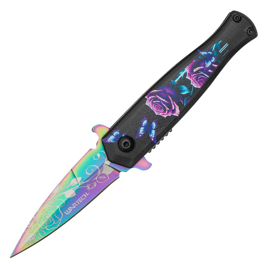 Wartech - 6.25" Midnight Rose | Spring Assisted Pocket Knife