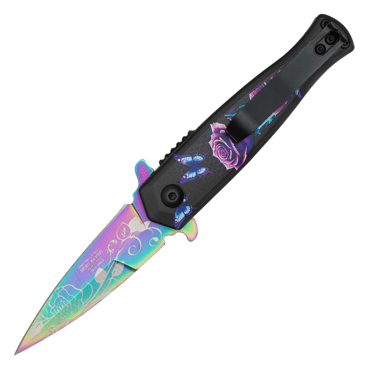 Wartech - 6.25" Midnight Rose | Spring Assisted Pocket Knife
