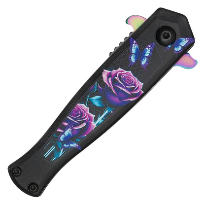 Wartech - 6.25" Midnight Rose | Spring Assisted Pocket Knife