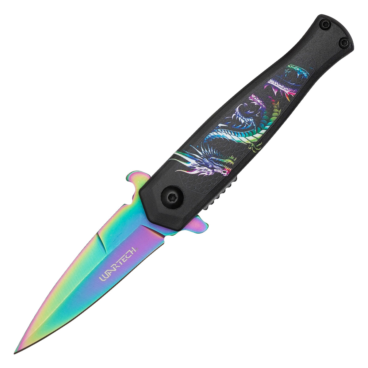Wartech - 6.25" Rainbow Dragon | Spring Assisted Pocket Knife