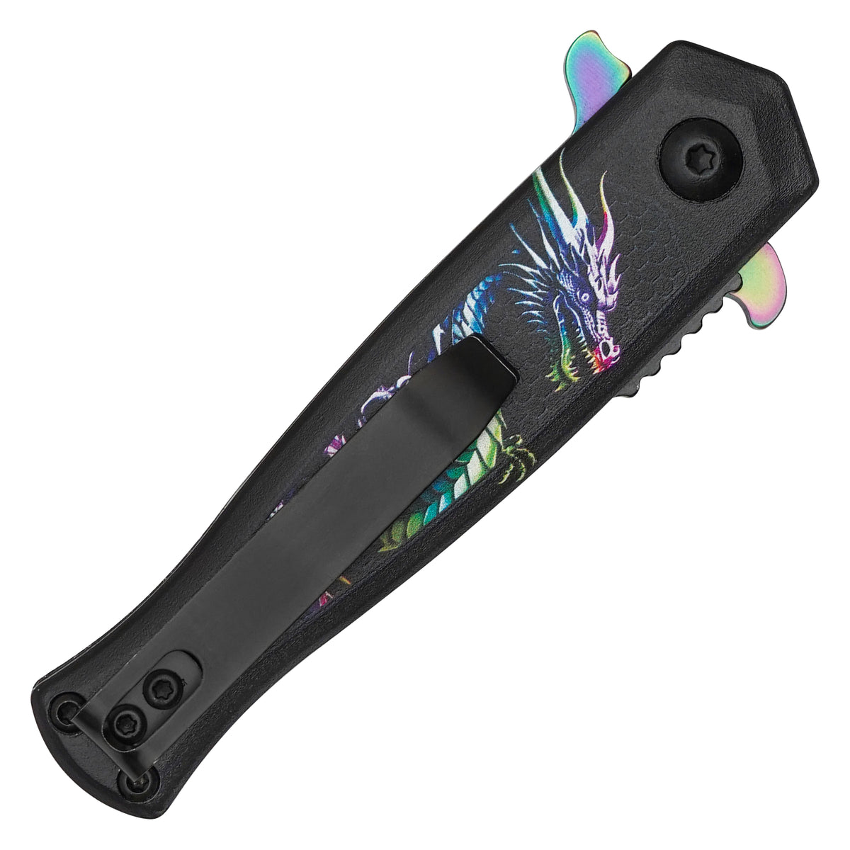 Wartech - 6.25" Rainbow Dragon | Spring Assisted Pocket Knife