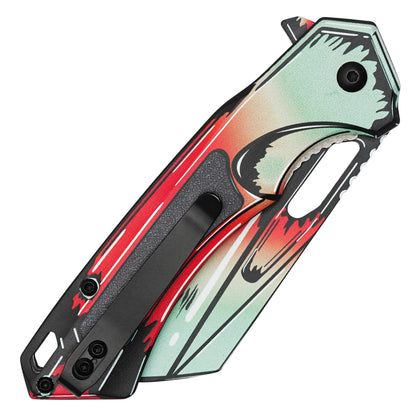 Wartech - 8" Heatwave Cell Shade | Spring Assisted Pocket Cleaver