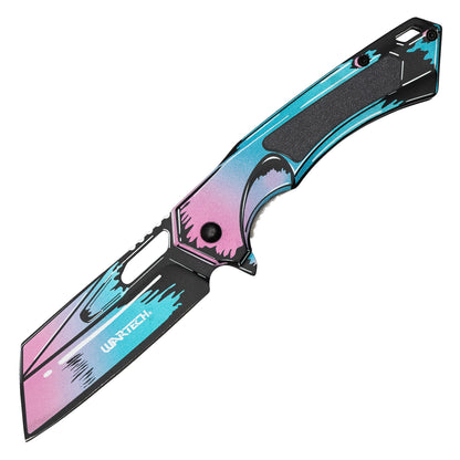 Wartech - 8" Neon Cell Shade | Spring Assisted Pocket Cleaver