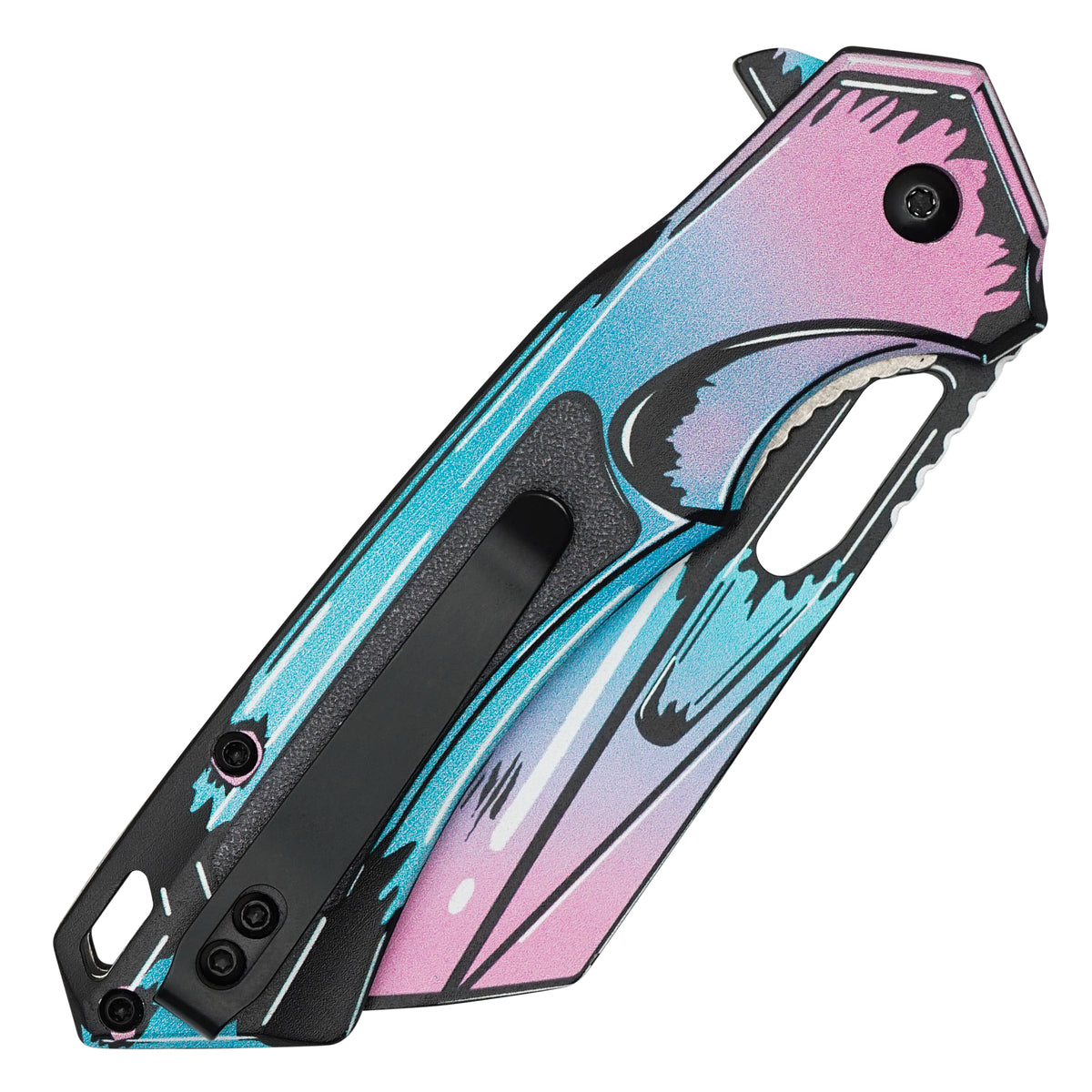 Wartech - 8" Neon Cell Shade | Spring Assisted Pocket Cleaver