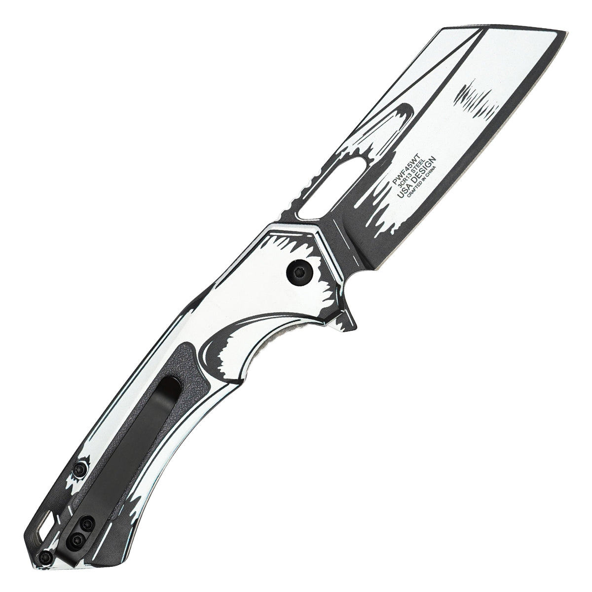 Wartech - 8" Ghost Cell Shade | Spring Assisted Pocket Cleaver