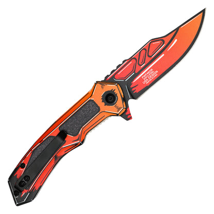 Wartech - 8" Inferno Cell Shade | Spring Assisted Pocket Knife