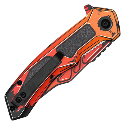 Wartech - 8" Inferno Cell Shade | Spring Assisted Pocket Knife