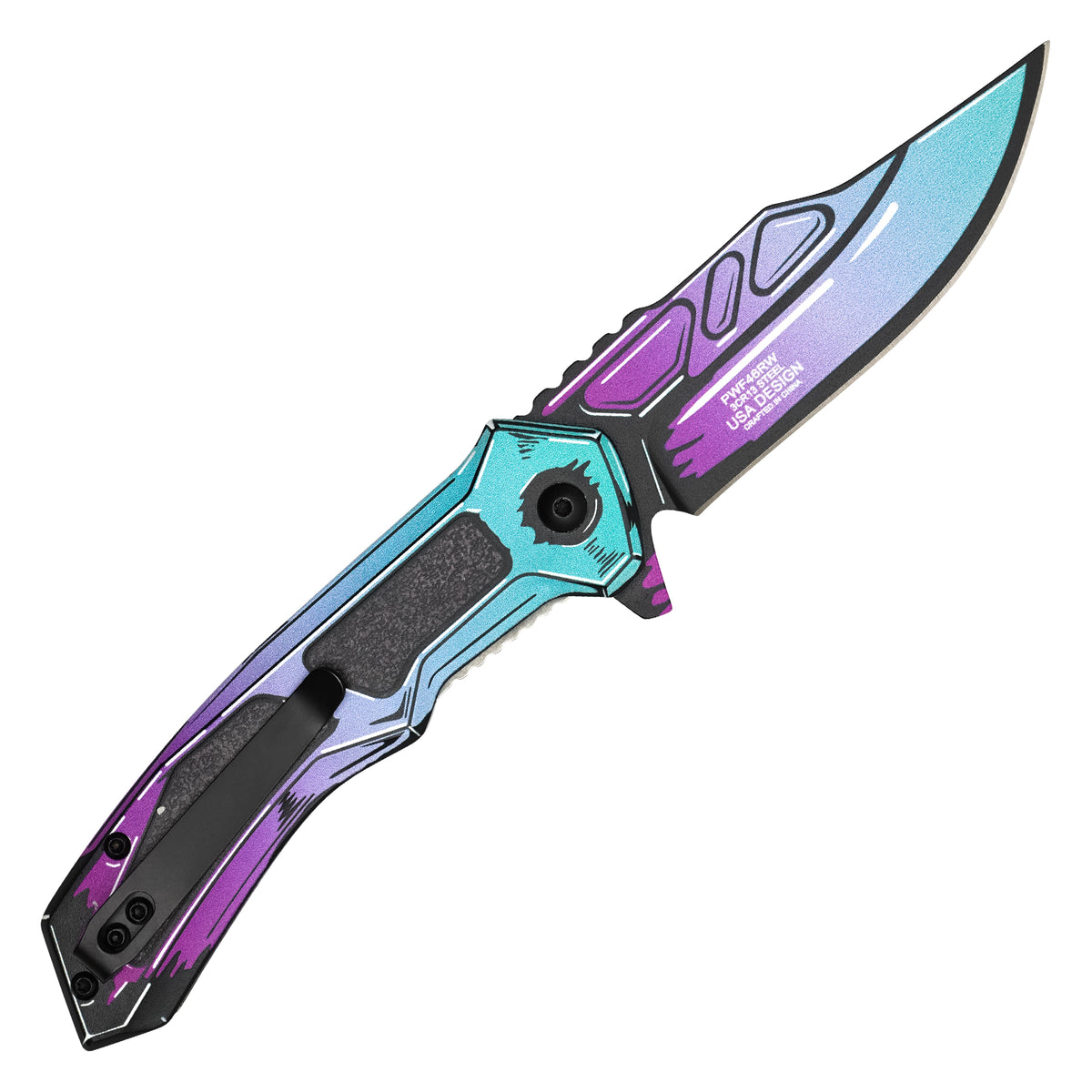 Wartech - 8" Ultraviolet Cell Shade | Spring Assisted Pocket Knife